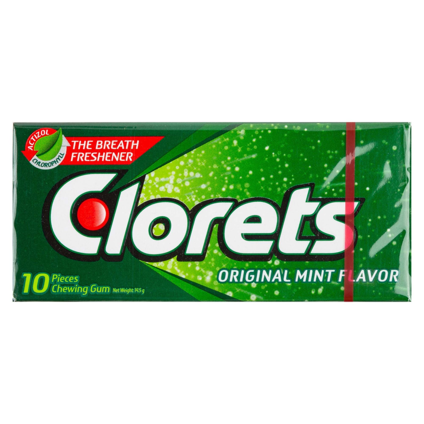 Clorets Original Mint Flavor Chewing Gum 10 PC