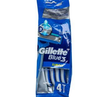 Gillette Blue 3 Simple Disposable Razors 4PC