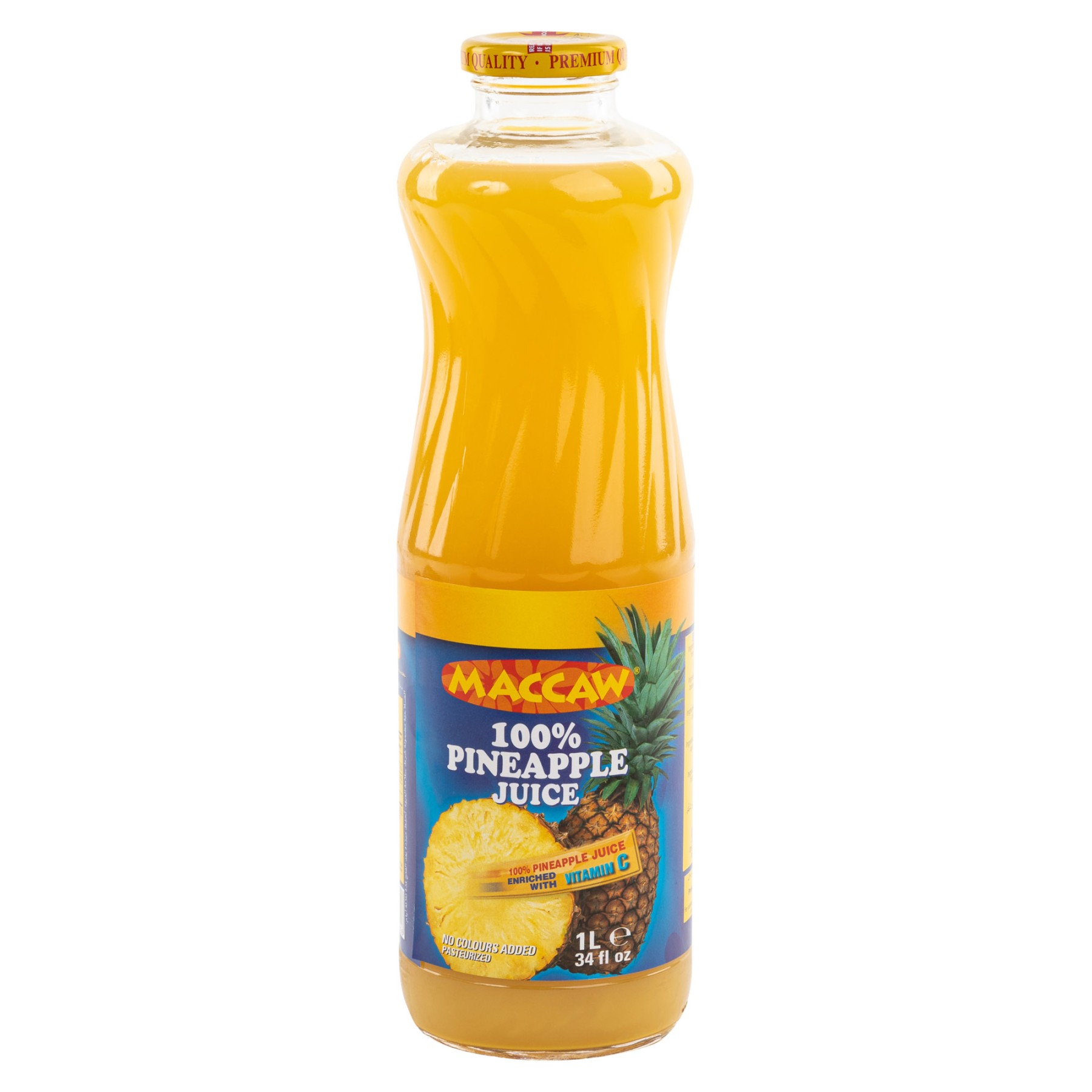 Maccaw Pineapple Juice Glass Bottle 1L