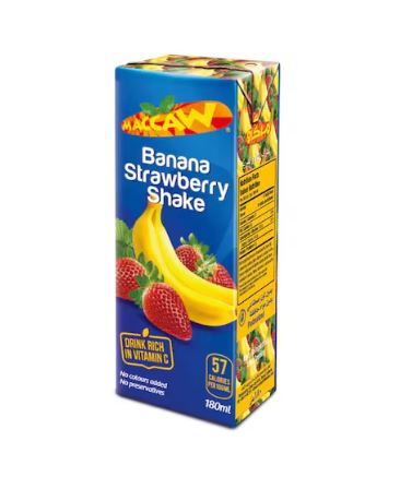 Maccaw Banana Strawberry Shake Juice 180ML