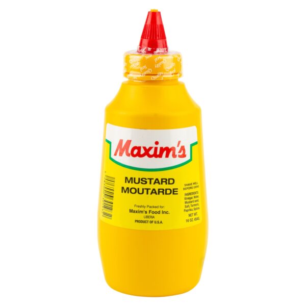 Maxim's Squeeze Mustard Bottle 16OZ