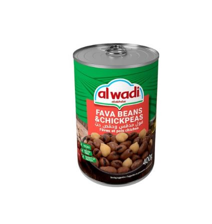 Al Wadi Al Akhdar Fava Beans & Chickpeas 400G