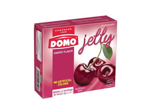 Domo Gelatin Dessert Beef Cherry Jelly 85G