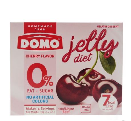 Domo Gelatin Dessert Beef Cherry Diet Jelly 12G