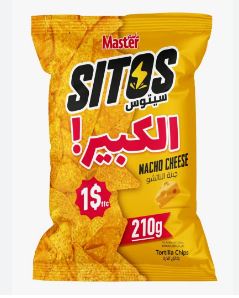 Master Sitos Nacho Cheese Chips 210G