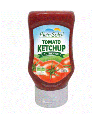 Plein Soleil Ketchup Squeezable Bottle 340G