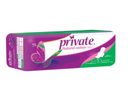 Private Maxi Normal Cotton Feel 10 Pads