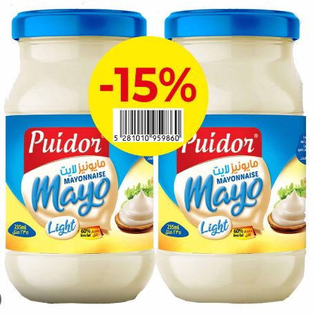 Puidor Mayonnaise Light Jar 235ML X 2