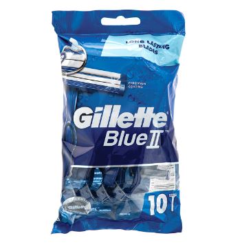 Gillette Blue II Men’s Disposable Shaving Razor 10 Pieces