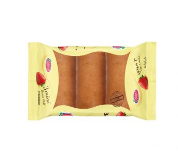 Jordina Swiss Roll Mini Cake Filled With Strawberry Cream Pack 50G