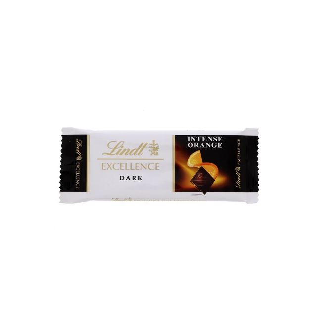 Lindt Excellence Dark Chocolate Orange Intense Bar 35G