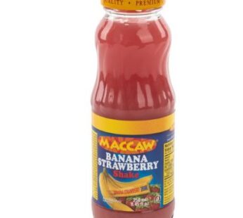 Maccaw Banana Strawberry Shake Juice Glass Bottle 250ML