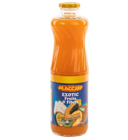 Maccaw Exotic Fruits & Fibres Juice Glass Bottle 1L