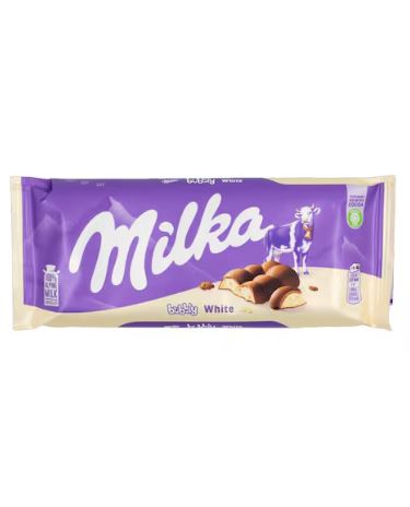 Milka Bubbly White Chocolate Bar 100G