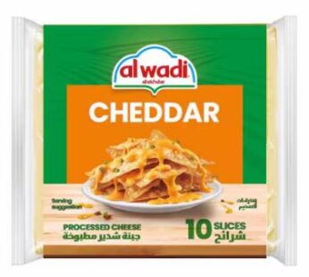 Al Wadi Al Akhdar Cheddar Slices Processed Cheese 180G