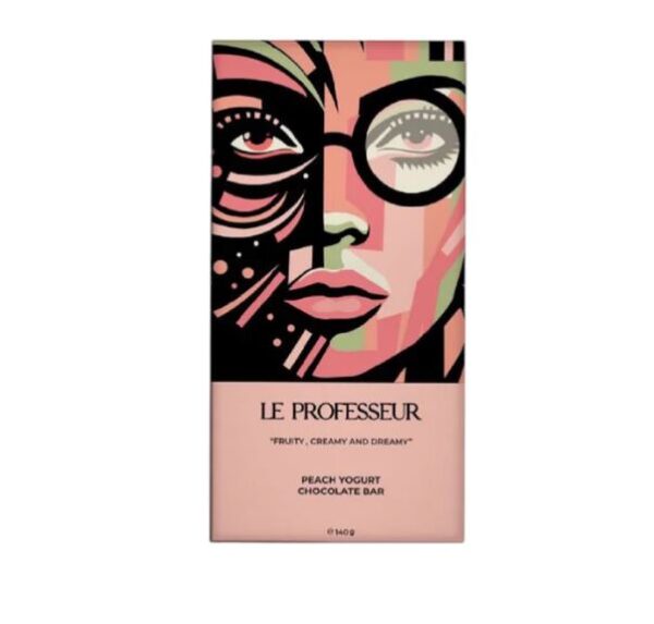 Le Professeur Peach Yogurt Chocolate Bar 140G