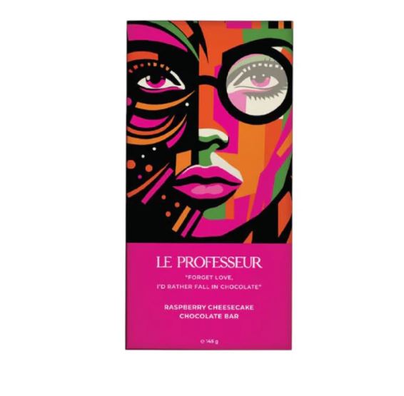 Le Professeur Raspberry Cheesecake Chocolate Bar 140G