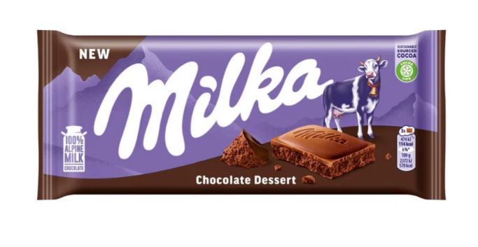 Milka Chocolate Dessert Bar 100G