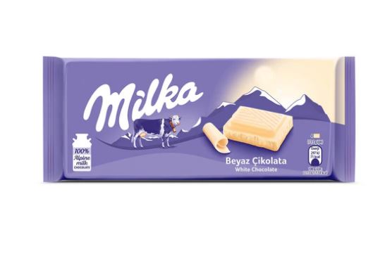 Milka White Chocolate Bar 80G