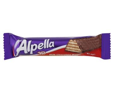 Alpella 3D Milk Chocolate With Hazelnut Coated Wafer 28G