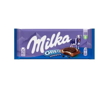 Milka Oreo Sandwich Chocolate Bar 92G