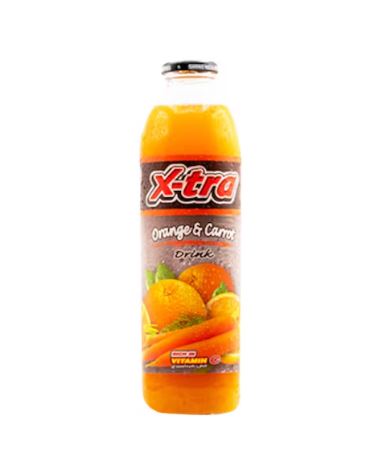 Xtra Orange & Carrot Juice Glass Bottle 250ML