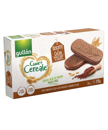 Gullon Cuor Di Cereale Chocolate Biscuit With Cocoa 220G