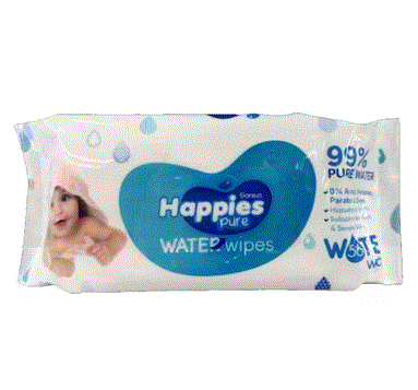 Happies Baby Pure Water 56 Wipes
