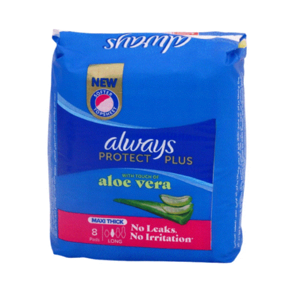 Always Protect Plus Aloe Vera Maxi Thick Long 8 Pads