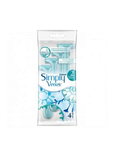 Gillette Simply II Venus Disposable Shaving Razor 4 Pieces