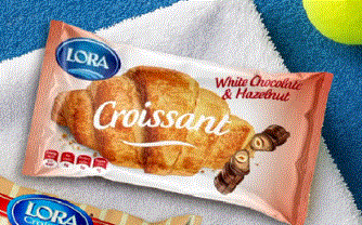 Lora White Chocolate & Hazelnut Croissant 35G