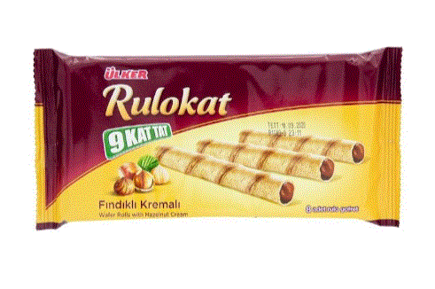 Ulker Rulokat Wafer Rolls With Hazelnut Cream 42G
