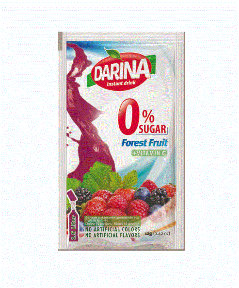 Darina Forest Fruit Instant Drink Sachet Zero Sugar 12G