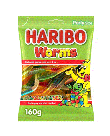Gum Haribo Worms 160G