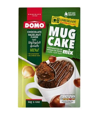 Domo Chocolate Hazelnut Mug Cake Mix 60G