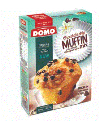 Domo Vanilla Muffin Mix With Chocolate Chip 336G