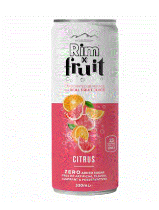Rim Zero Added Sugar Sparkling Citrus Can 330ML