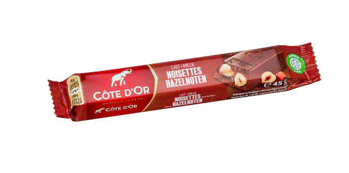 Cote D’or Whole Hazelnut Milk Chocolate Bar 45G
