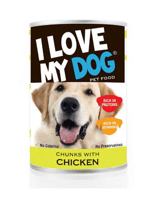 I Love My Dog Chunks With Chicken 415G