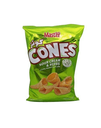 Master Cones Sour Cream & Herbs Chips 60G