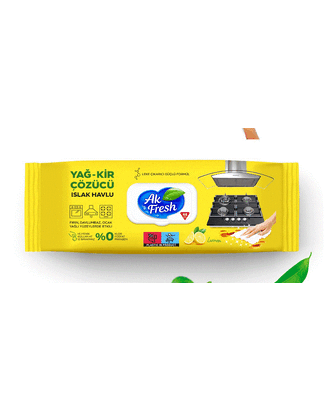 Ak Fresh Lemon Grease & Dirt Cleaning Towel 84 Wipes