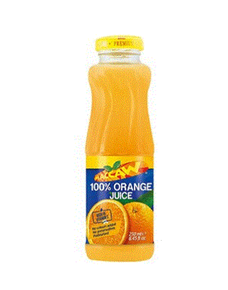 Maccaw Orange Juice Glass Bottle 250ML