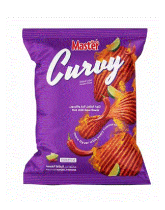 Master Curvy Hot Chili Lime Chips 70G